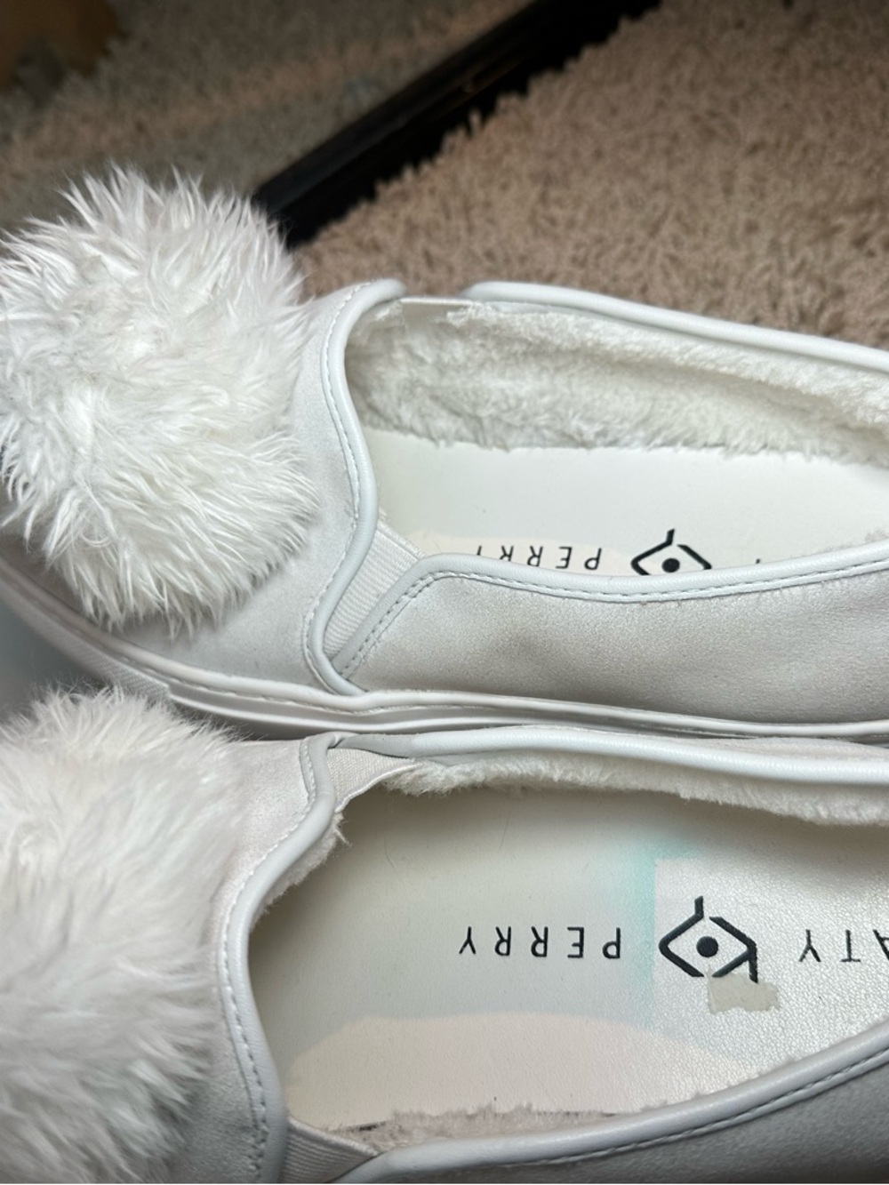 Katy Perry Owl Slip-On S suede Sneakers 7.5 white novelty - Picture 8 of 12